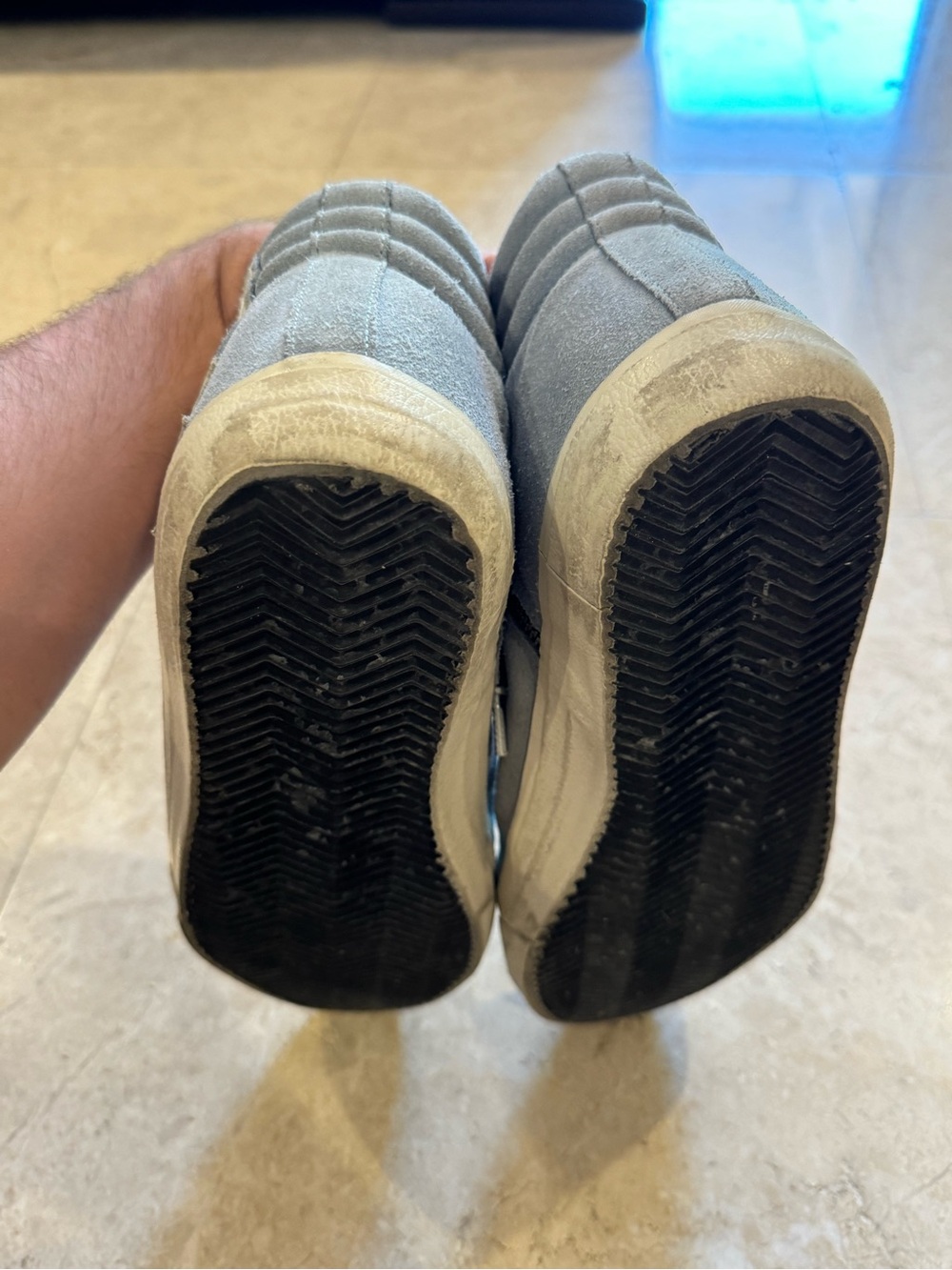 Golden Goose Light Blue Suede Slide Sneakers Size 12 - Picture 6 of 10